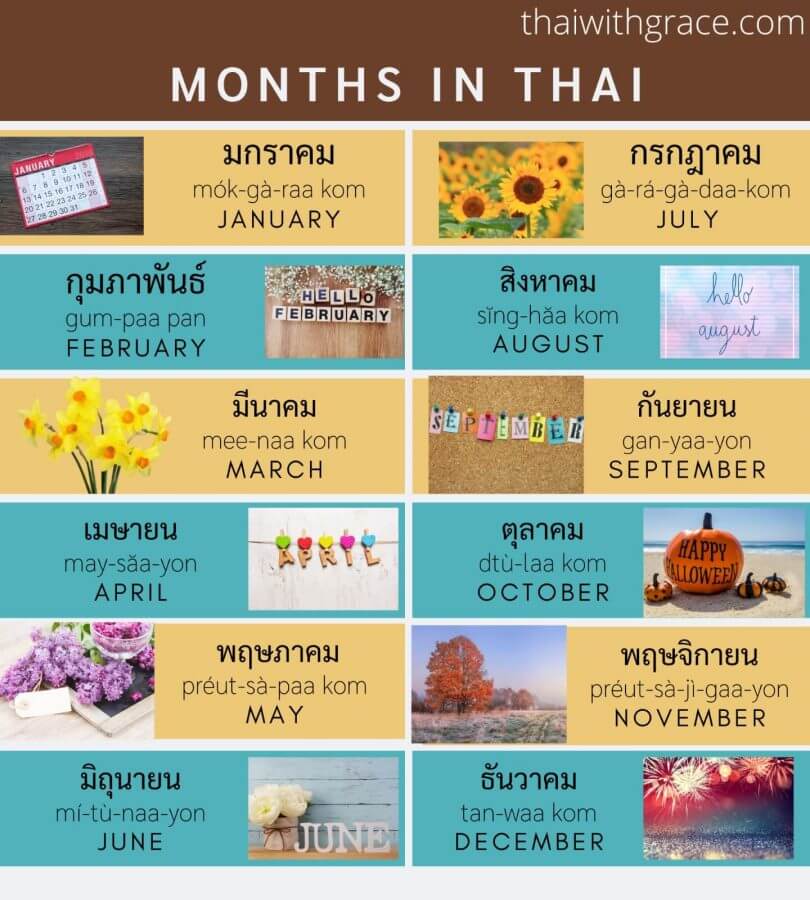 months in thai